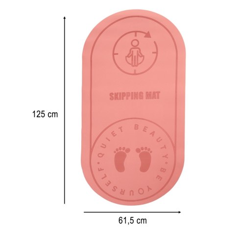 Mata do ćwiczeń jogi skakania na skakance wygłuszająca antypoślizgowa 125x61.5x0,6 cm różowa Mata do ćwiczeń jogi skakania na skakance wygłuszająca antypoślizgowa 125x61.5x0,6 cm różowa