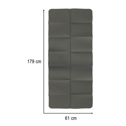 Mata do ćwiczeń jogi składana 179x61x0,4 cm szara Mata do ćwiczeń jogi składana 179x61x0,4 cm szara