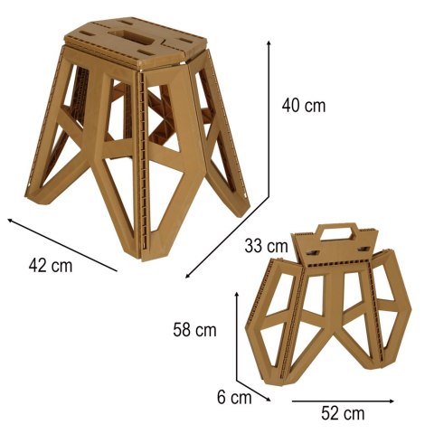 Taboret Składany Krzesełko Turystyczne Czarne Kempingowe Przenośne 39,5cm khaki Taboret Składany Krzesełko Turystyczne Czarne Kempingowe Przenośne 39,5cm khaki