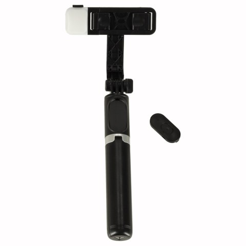 Kijek do selfie lampka LED statyw tripod czarny Kijek do selfie lampka LED statyw tripod czarny