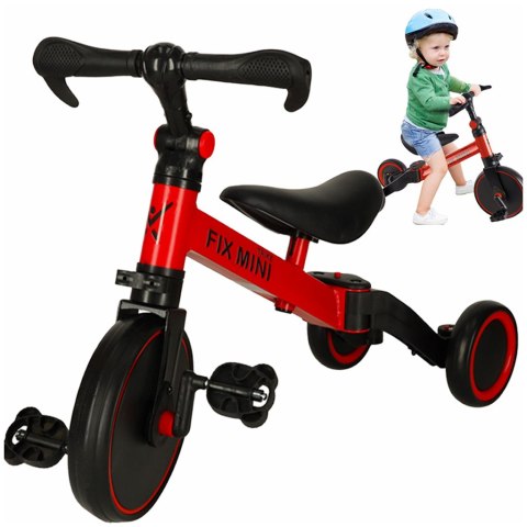 Rowerek Trike Fix Mini biegowy trójkołowy 3w1 z pedałami czerwony Rowerek Trike Fix Mini biegowy trójkołowy 3w1 z pedałami czerwony