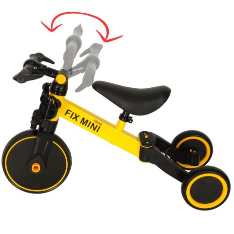 Rowerek Trike Fix Mini biegowy trójkołowy 3w1 z pedałami żółty Rowerek Trike Fix Mini biegowy trójkołowy 3w1 z pedałami żółty